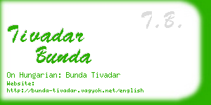 tivadar bunda business card